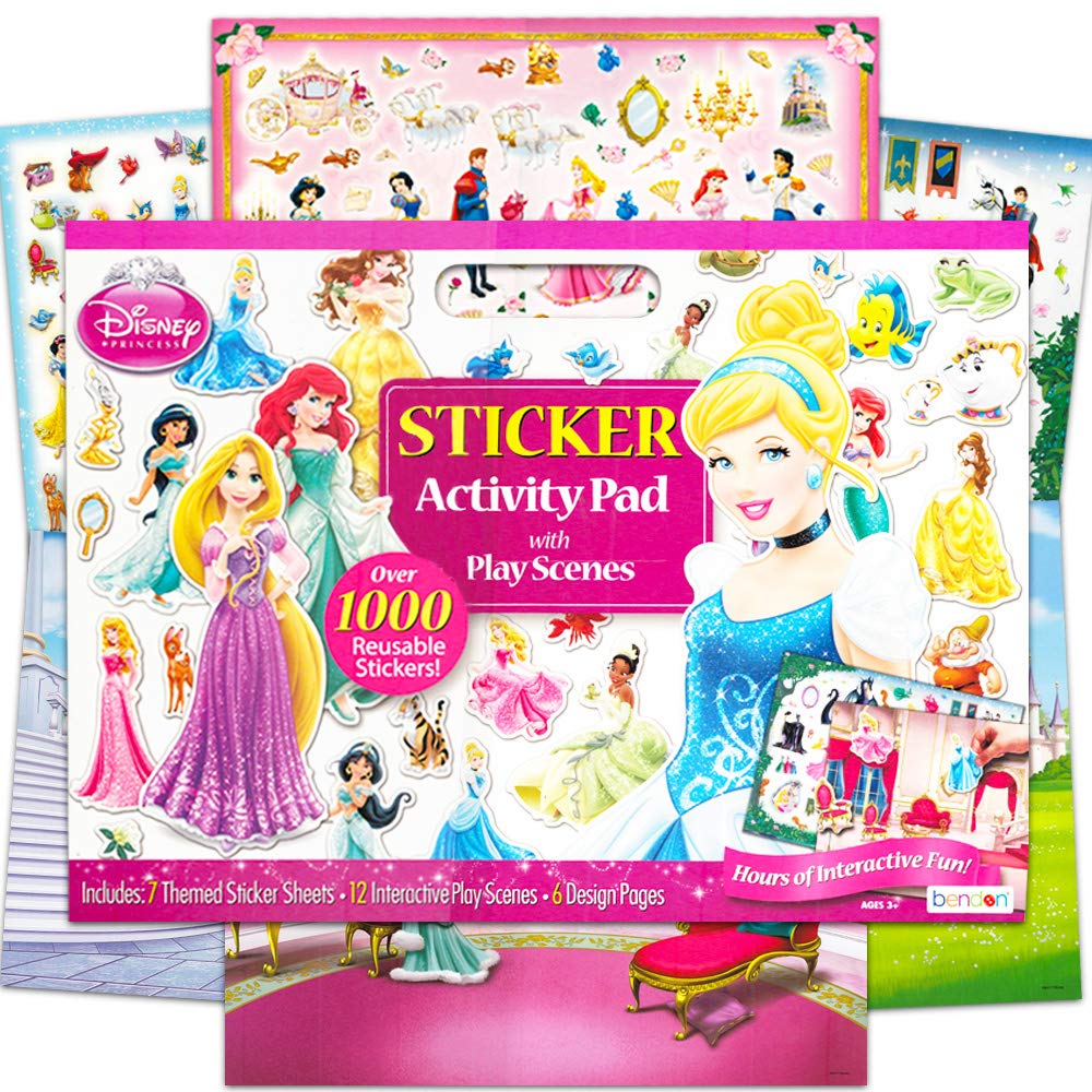 Disney Princess Giant Sticker Box Activity Set ~ Over 1000 Disney Princess Stickers Featuring Cinderella, Little Mermaid, Tangled, Belle and More