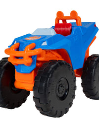 Blippi Monster Truck Mobile - Mini Vehicle with Freewheeling Features Including 2” Character Toy Figure and Cool Hydraulics - Imaginative Play for Toddlers and Young Children

