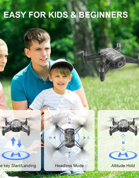 HR Drone For Kids With 1080p HD FPV Camera,Mini Quadcopter For Beginners With Altitude Hold,One Key Start/Land,Draw Path,2 Modular Batteries,Remote Control Toys Gifts for Boys Girls
