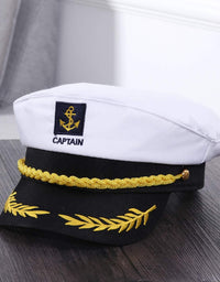 BESTOYARD Captain Hat Cap Costume Navy Marine Admiral Hat for Costume Accessory
