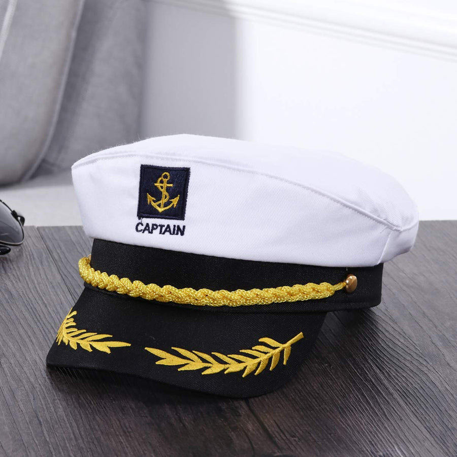 BESTOYARD Captain Hat Cap Costume Navy Marine Admiral Hat for Costume Accessory