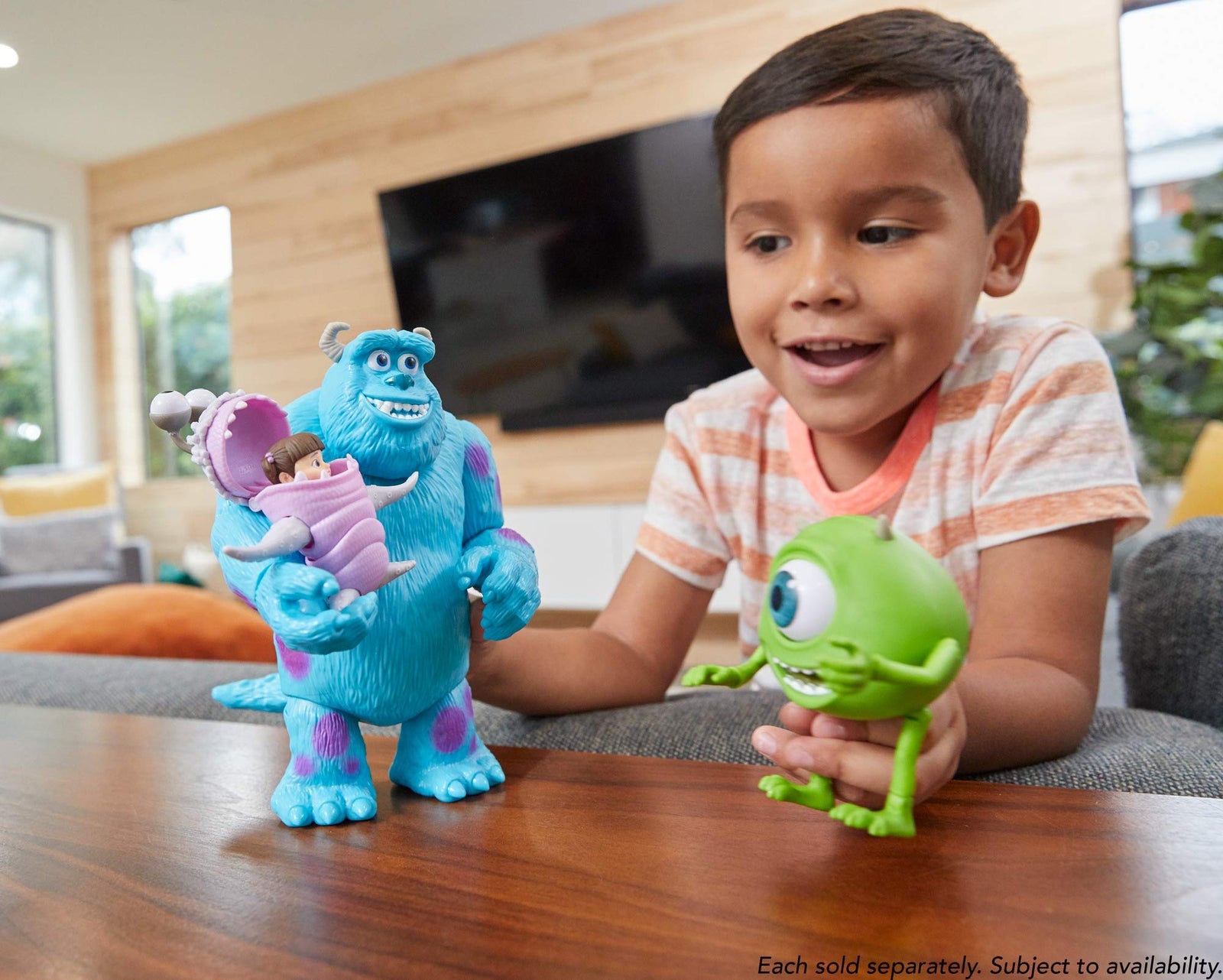 Pixar Mattel Mike and Boo Monsters, Inc. Character Action Dolls Highly Posable with Authentic Designs for Storytelling, Collecting, Movie Toys for Kids Gift Ages 3 and Up