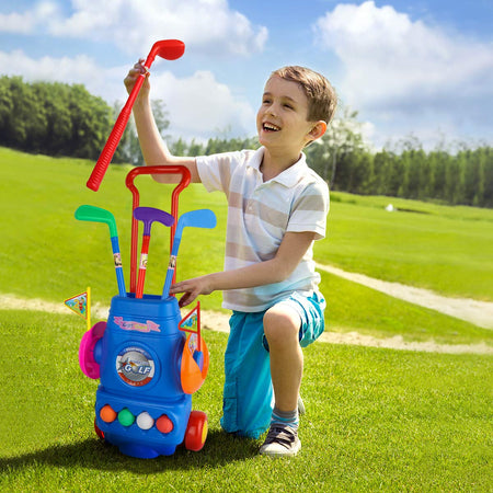 Meland Kids Golf Club Set - Toddler Golf Ball Game Play Set Sports Toys Gift for Boys Girls 3 4 5 6 Year Old