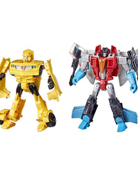 Transformers Toys Heroes and Villains Bumblebee and Starscream 2-Pack Action Figures - for Kids Ages 6 and Up, 7-inch
