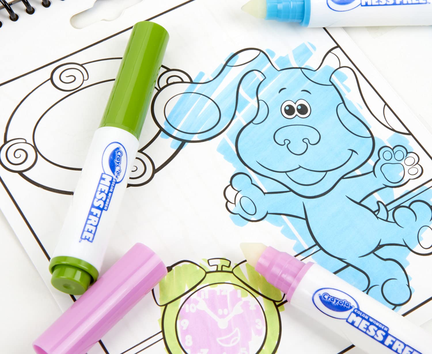 Crayola Baby Shark, Paw Patrol & Blues Clues, 3 Color Wonder Mess Free Coloring Pads & Markers, Stocking Stuffers, Kids Gifts