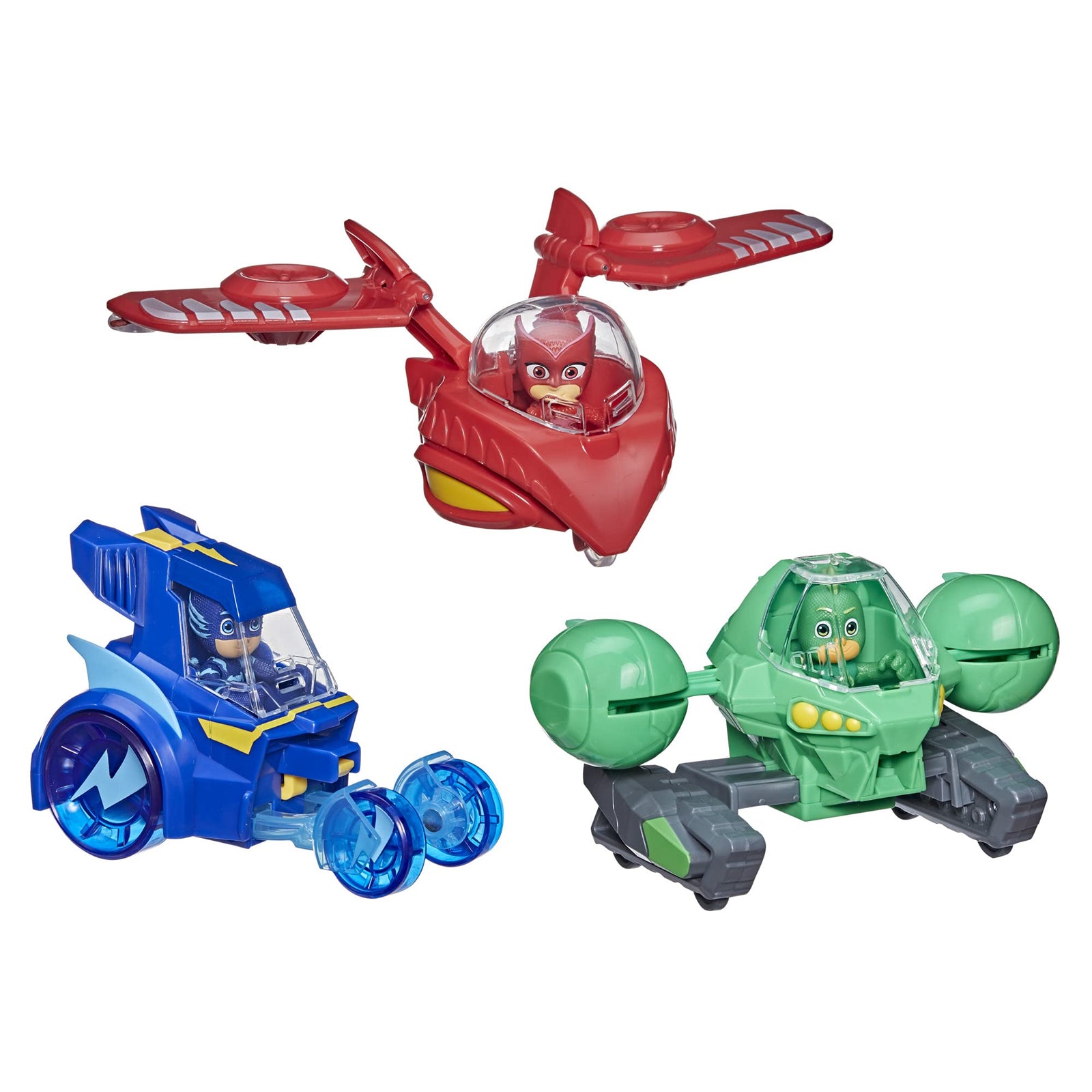 PJ Masks 3-in-1 Combiner Jet Preschool Toy, Toy Set with 3 Connecting Cars and 3 Action Figures for Kids Ages 3 and Up