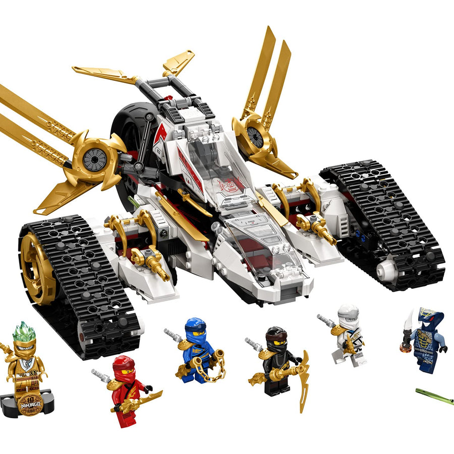 LEGO NINJAGO Legacy Ultra Sonic Raider 71739 Building Kit with a Motorcycle, Plane and Collectible Minifigures; New 2021 (725 Pieces)