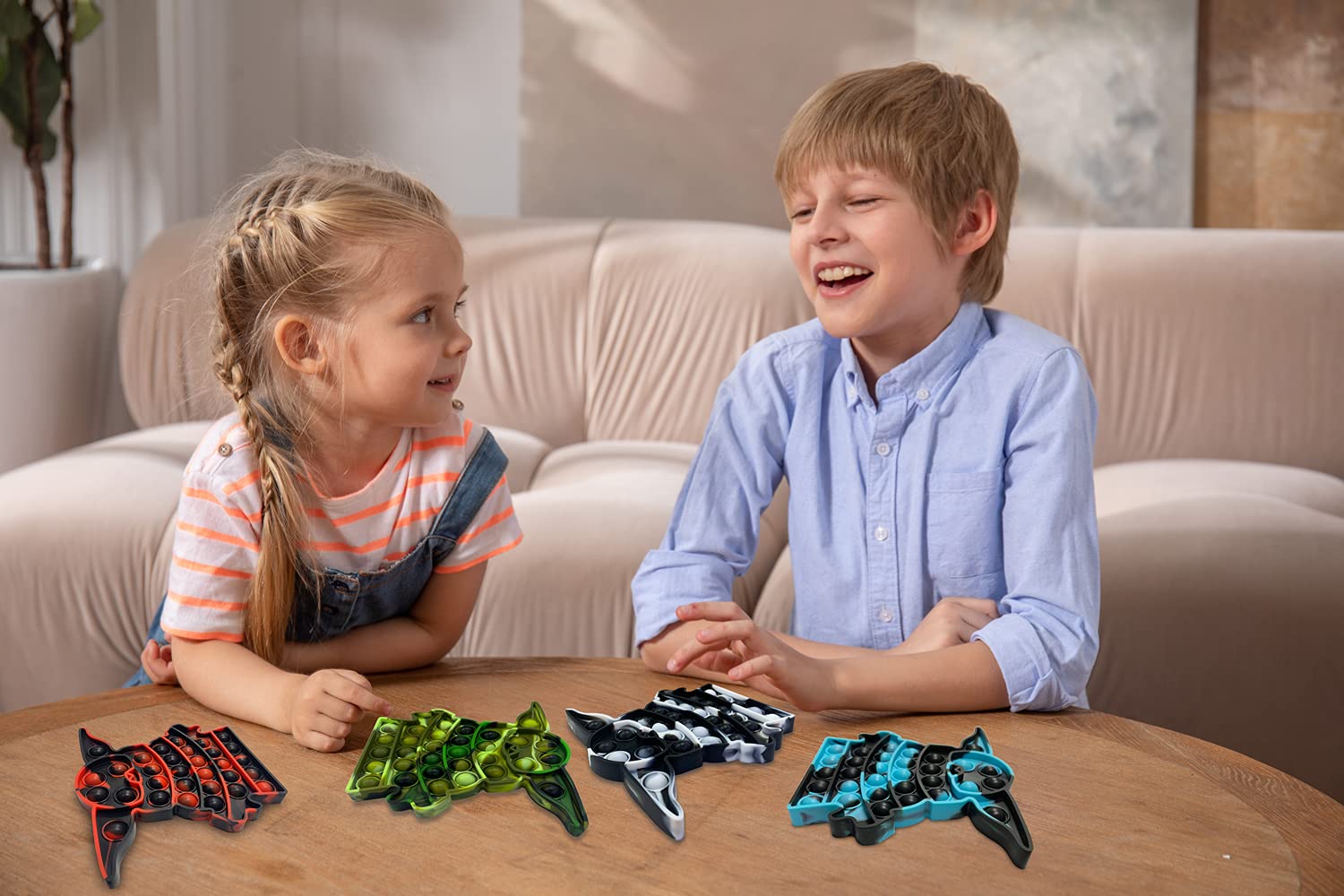 LAVONE Fidget Toys, Push Bubble Fidgets Sensory Toy, Stress Relief Pop Fidget Toy for Kids Adults - Olive Drab