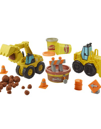 Play-Doh Wheels Excavator and Loader Toy Construction Trucks with Non-Toxic Sand Buildin' Compound Plus 2 Additional Colors (Amazon Exclusive)
