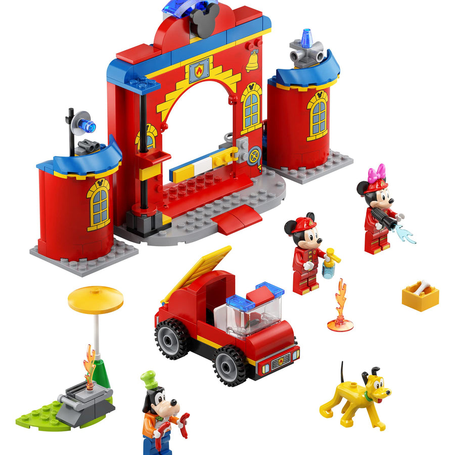 LEGO Disney Mickey and Friends – Mickey & Friends Fire Truck & Station 10776 Building Kit; Fun Firehouse Play Set; New 2021 (144 Pieces)