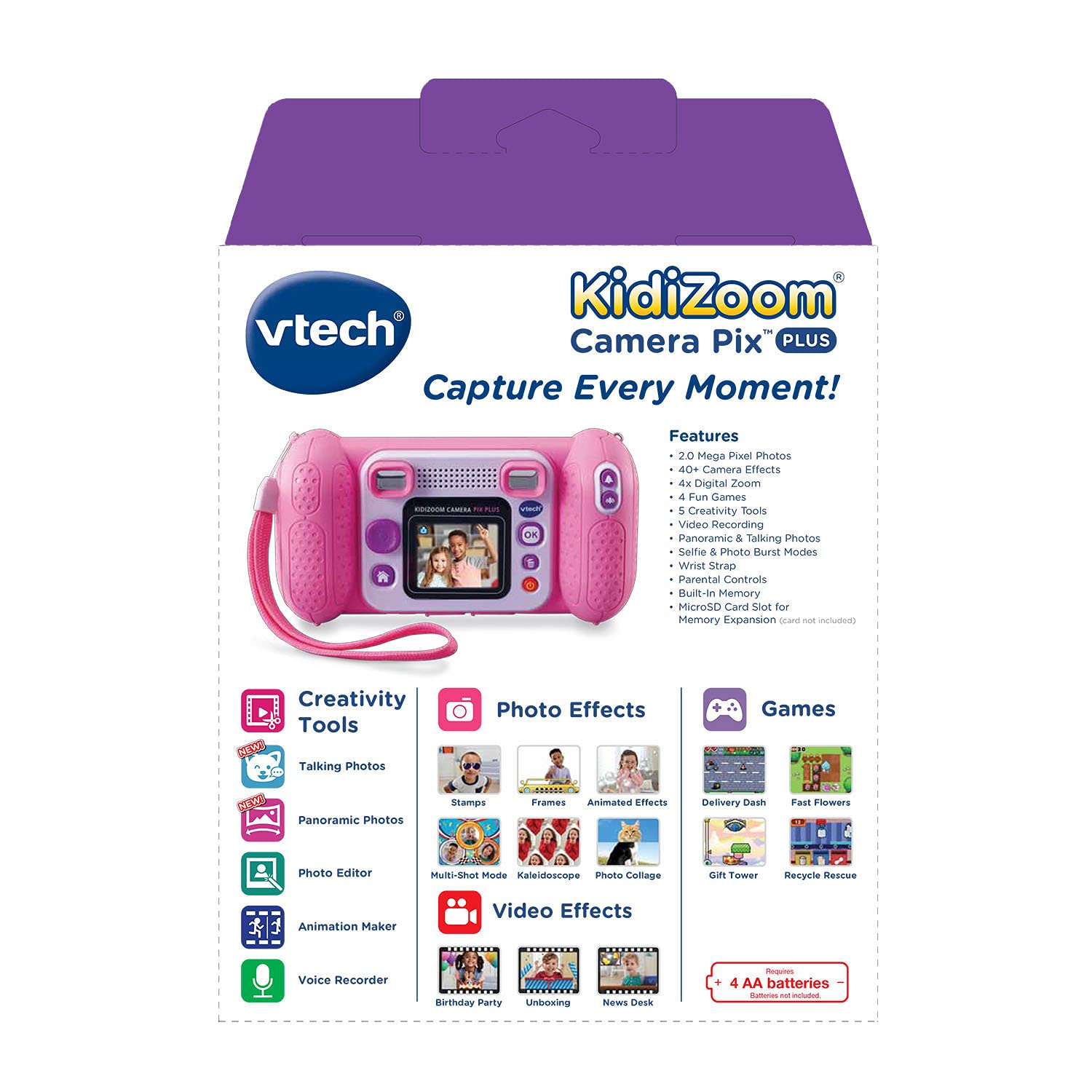VTech KidiZoom Camera Pix Plus, Pink