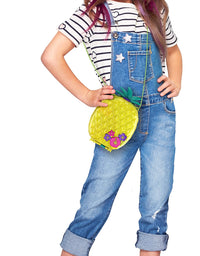 Polly Pocket Tropicool Pineapple Wearable Purse Compact with 8 Fun Features, Micro Polly and Lila Dolls, 2 Accessories and Sticker Sheet; for Ages 4 and Up
