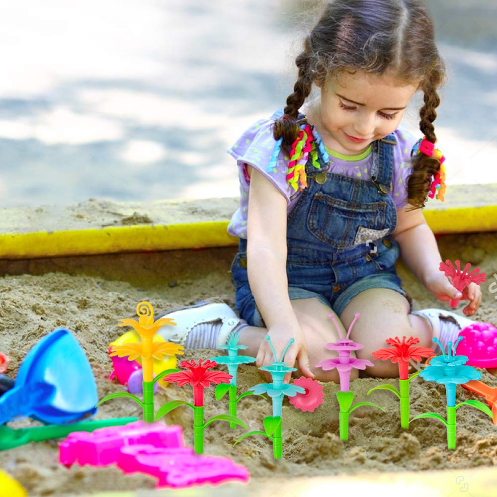 Girls Toys Age 3-6 Year Old Toddler Toys for Girls Gifts Flower Garden Building Toy Educational Activity Stem Toys(130 PCS)