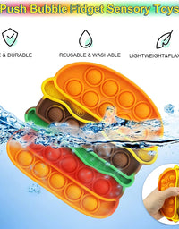 9 Pack Colorful Pop Fidget Toy, Push Bubble Popper Sensory Toy, Autism Special Needs Stress Reliever Silicone Stress Reliever Toy ，Help Restore Emotions Gift for Adult Kids (Rainbow&Pink)
