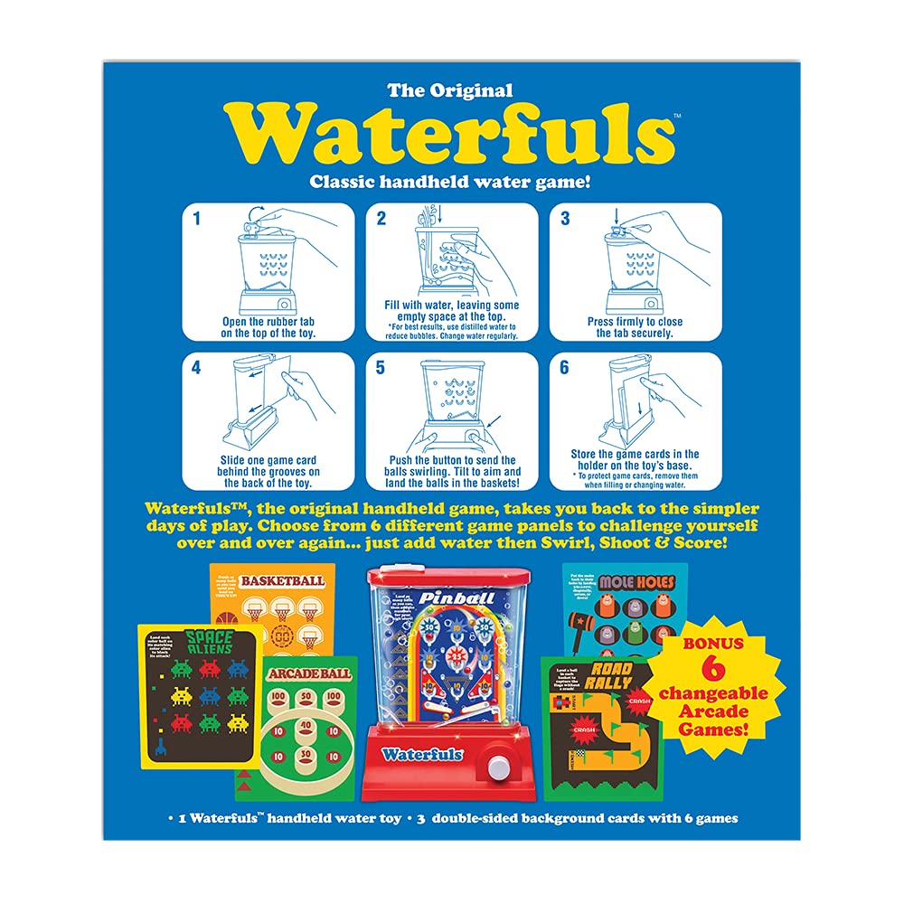 The Original Waterfuls - Classic Handheld Water Game! - Just Add Water - Now with 6 Game Options!