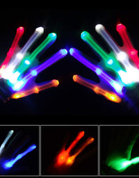 ATOPDREAM Cool Fun Toys for 3-12 Year Old Boys Girls, Flashing LED Light Gloves Glow Gloves Autism Toys for Age 3-12 Boys Girls Birthdays Halloween Christmas Carnival Gifts

