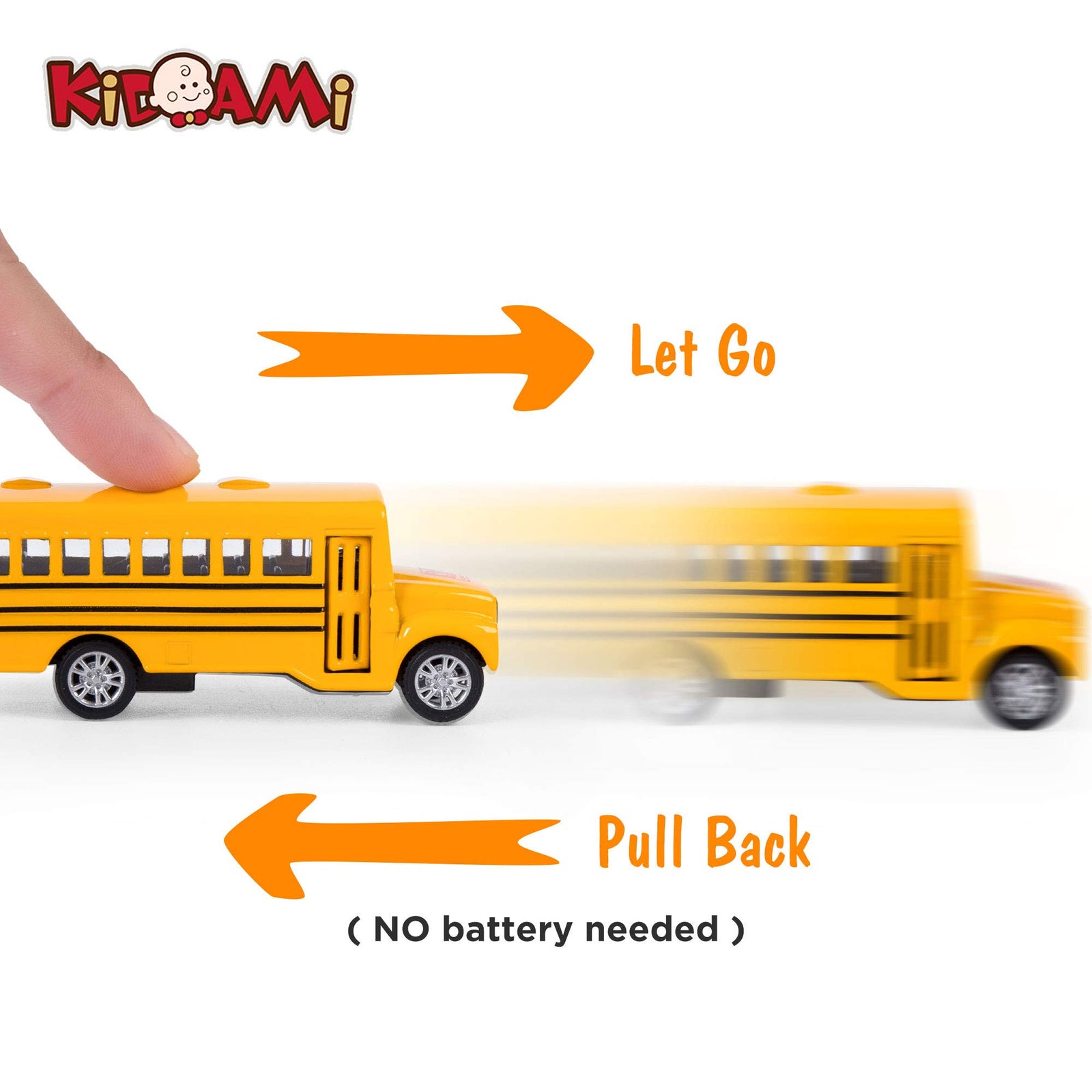 KIDAMI Die-cast Metal Toy Cars Set of 5, Openable Doors, Pull Back Car, Gift Pack for Kids (Official Car)