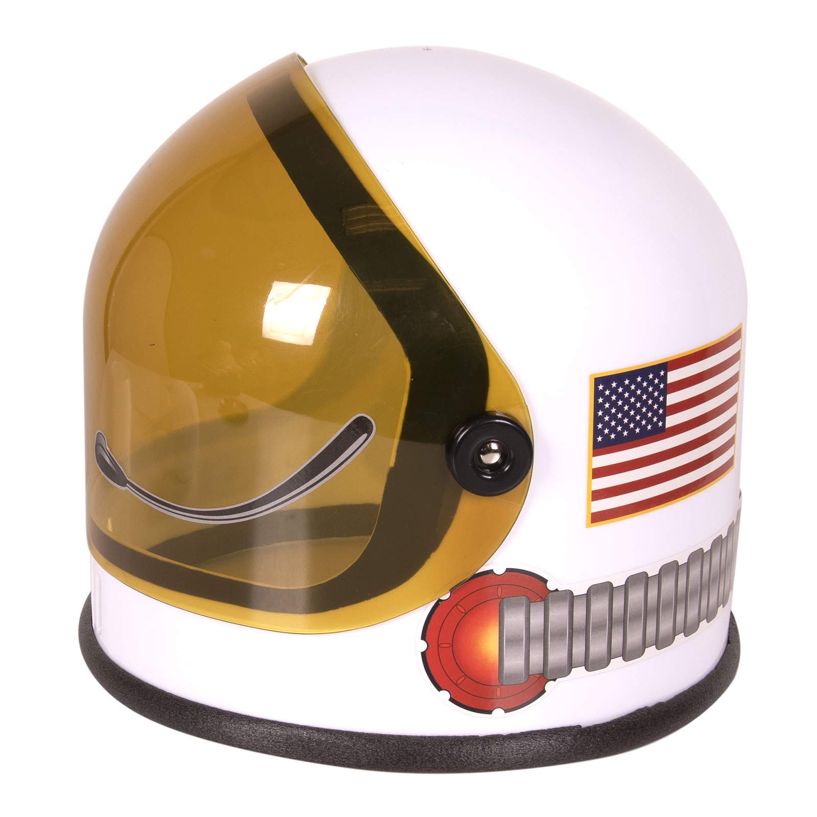 Astronaut Helmet with Movable Visor - Pretend & Play Toy for Dress Up Fun, Role Play Accessory, Birthday Party Favor Supplies, Girls, Boys, Kids and Toddler. White