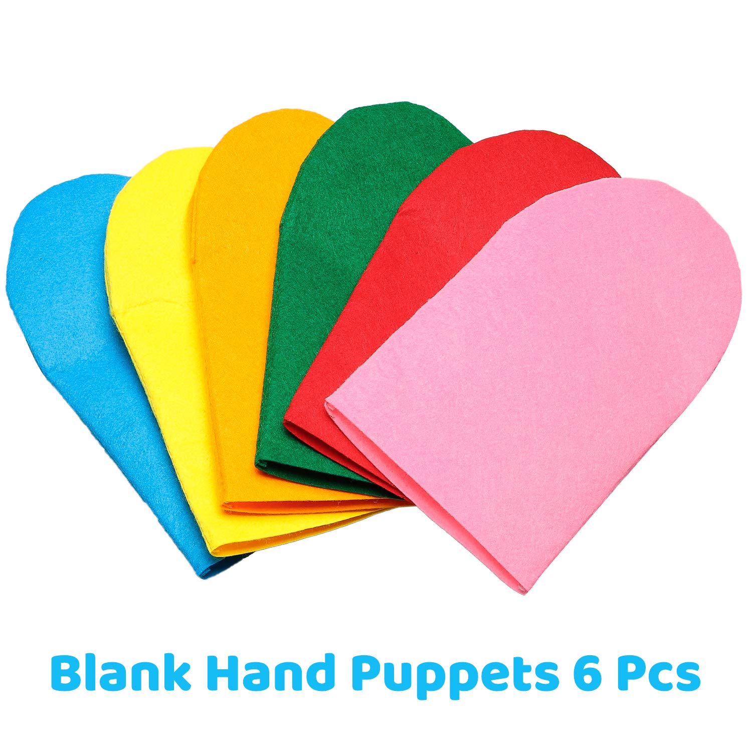 WATINC 6Pcs Hand Puppet Making Kit for Kids Art Craft Felt Sock Puppet Creative DIY Make Your Own Puppets Pompoms Wiggle Googly Eyes Storytelling Role Play Party Supplies for Girls Boys