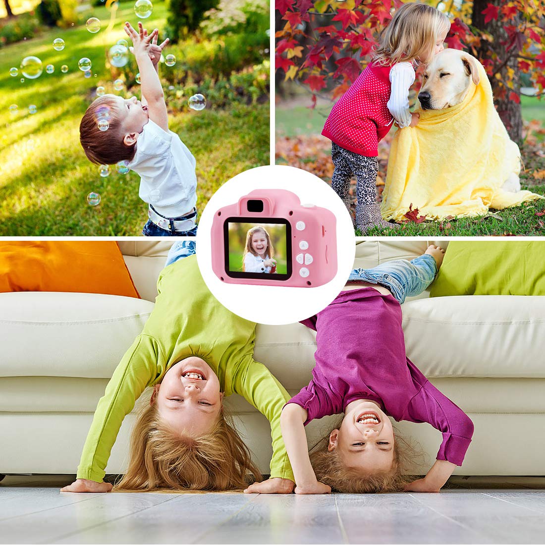 ASIUR Digital Camera for Kids, 1080P FHD Kid Digital Video Camera Children Camera with 32GB SD Card for 3-10 Years Girls