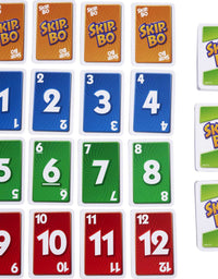 Skip Bo Card Game in Decorative Tin with 162 Cards, Sequencing Family Game for 2 to 6 Players, Kids Gift for Ages 7 Years & Older [Amazon Exclusive]
