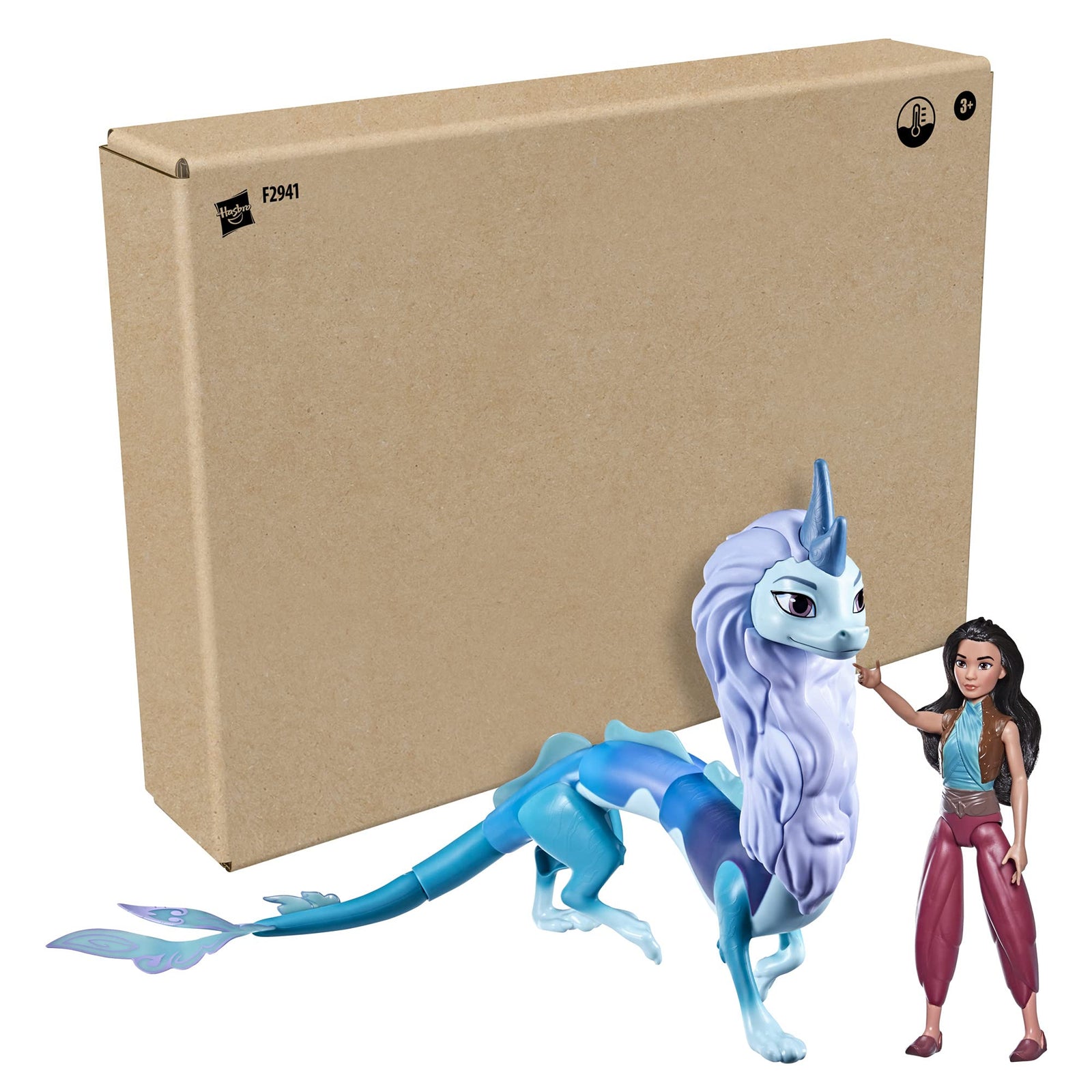 Disney's Raya and The Last Dragon Color Splash Raya and Sisu Dragon, Water Toy for Kids 3 and Up