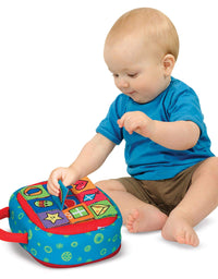 Melissa & Doug K's Kids Take-Along Shape Sorter Baby Toy With 2-Sided Activity Bag and 9 Textured Shape Blocks
