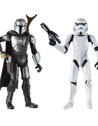 Star Wars Galaxy of Adventures The Mandalorian 5-Inch-Scale Figure 2 Pack with Fun Blaster Accessories, Toys for Kids Ages 4 and Up (Amazon Exclusive),F3892
