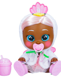 Cry Babies Kiss Me Stella - 12" Baby Doll | Deluxe Blushing Cheeks Feature | Shimmery Changeable Outfit with Bonus Baby Bottle
