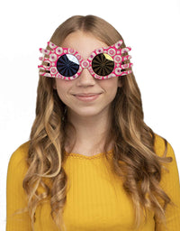 Sun-Staches Official Luna Lovegood Character Sunglasses Novelty Costume Party Favor Sunglasses UV400 Pink

