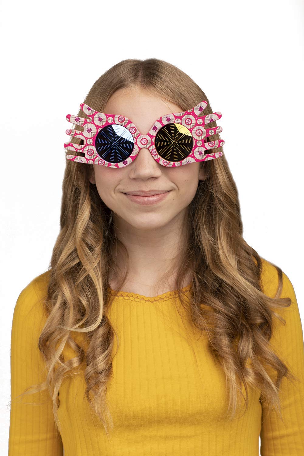 Sun-Staches Official Luna Lovegood Character Sunglasses Novelty Costume Party Favor Sunglasses UV400 Pink