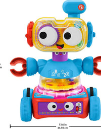 Fisher-Price 4-in-1 Ultimate Learning Bot, Electronic Activity Toy with Lights, Music and Educational Content for Infants and Kids 6 Months to 5 Years
