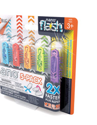 HEXBUG Nano 5 Pack - 4 nanos Plus Bonus Flash Nano - Sensory Vibration Toys for Kids and Cats - Small HEX Bug Tech Toy - Batteries Included - Multicolor
