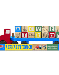 Melissa & Doug Alphabet Blocks Wooden Truck Educational Toy
