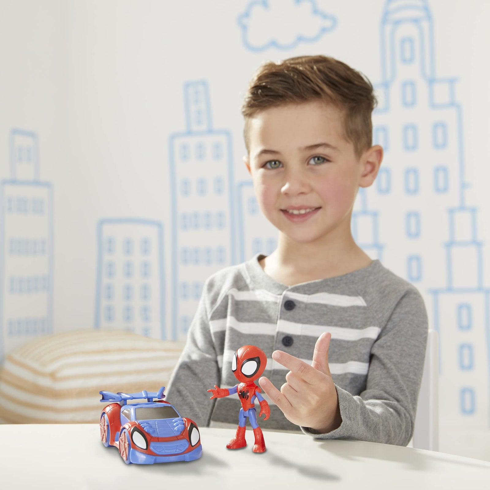 Marvel Spidey and His Amazing Friends Spidey Action Figure and Web-Crawler Vehicle, for Kids Ages 3 and Up