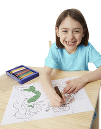 Melissa & Doug Jumbo 50-Page Kids' Coloring Pad - Horses, Hearts, Flowers, and More
