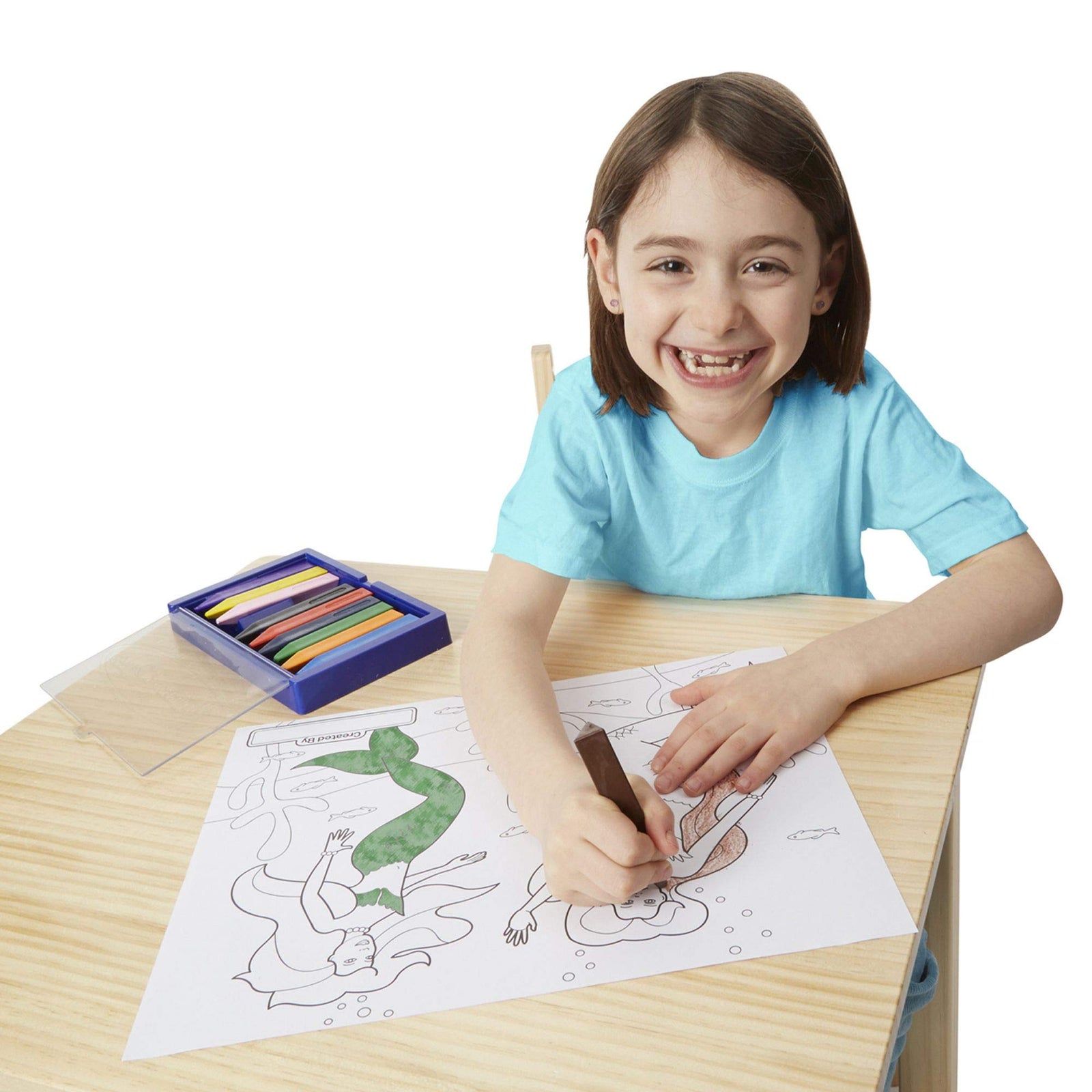 Melissa & Doug Jumbo 50-Page Kids' Coloring Pad - Horses, Hearts, Flowers, and More