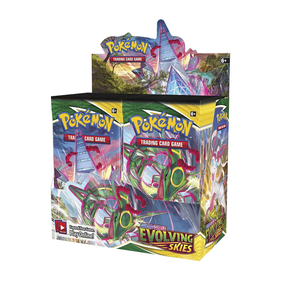 Pokemon Sword and Shield Evolving Skies Booster Display Box - 36 Packs of 10 Cards