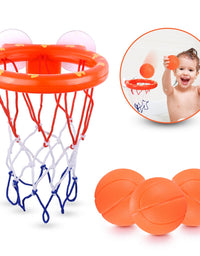 BRITENWAY Fun Basketball Hoop & Balls Playset for Little Boys & Girls | Bathtub Shooting Game for Kids & Toddlers | Suctions Cups That Stick to Any Flat Surface + 3 Balls Included
