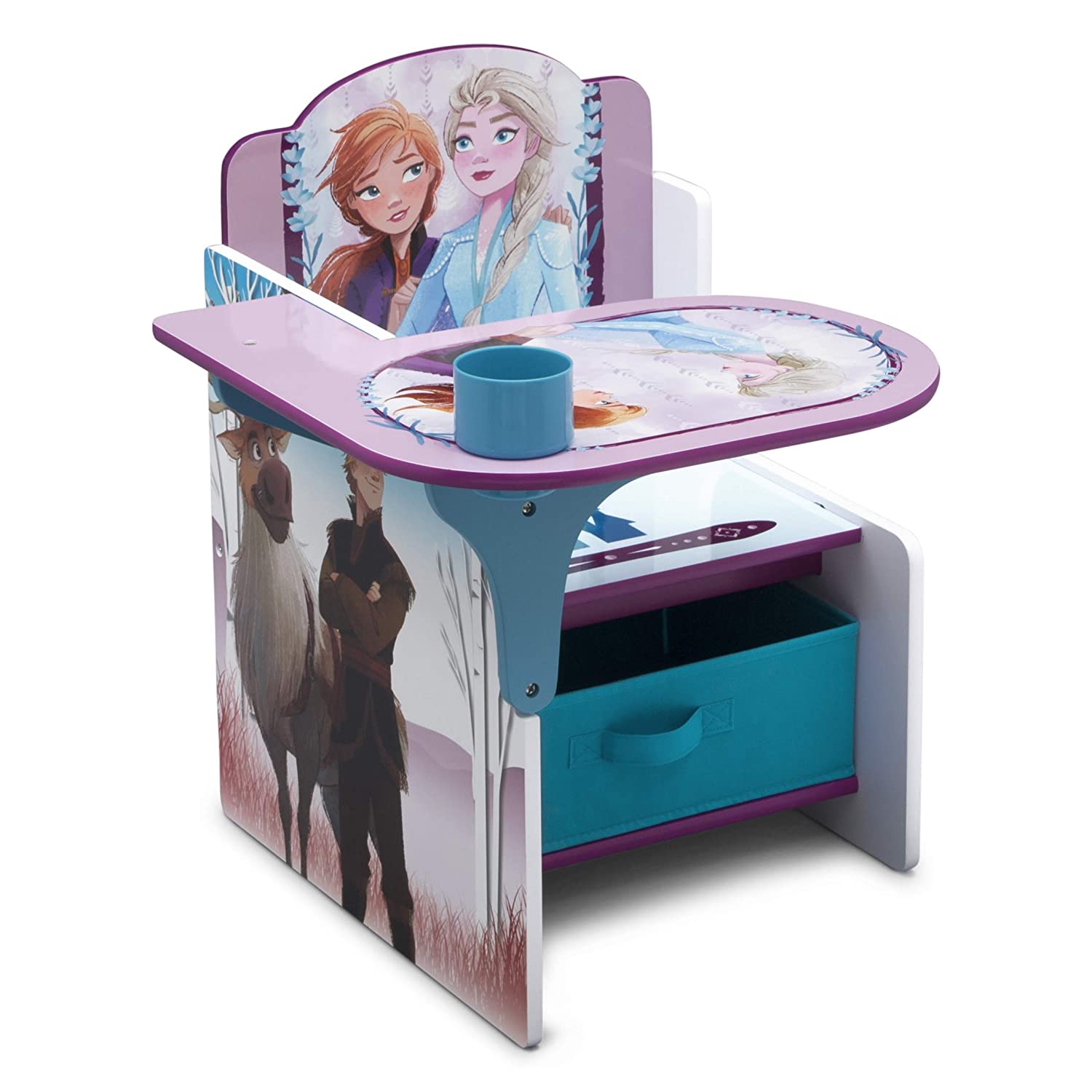 Delta Children Chair Desk with Storage Bin, Disney Frozen II