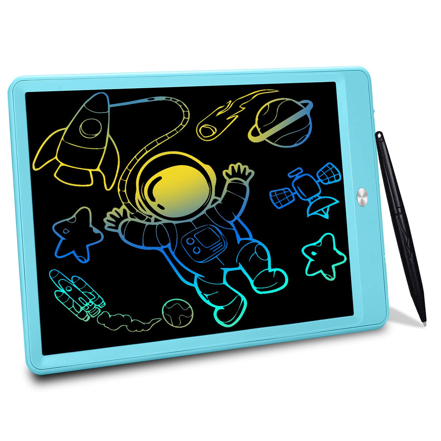 Toy for 3 Year Old Boys Girls FLUESTON LCD Writing Tablet 10 Inch Doodle Magic Board, Colorful Drawing Tablet for Kids, Portable Travel Birthday Gifts Toys Draw Pad for 4 5 6 7 Year Old Toddlers