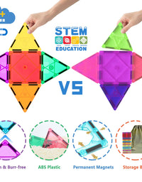 Magnet Toys for 3 Year Old Boys and Girls Magnetic Blocks Building Tiles STEM Learning Toys Montessori Toys for Toddlers Kids
