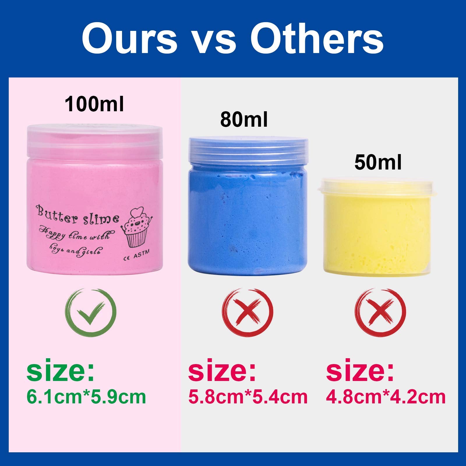 Slime Kit with 3 Pack Butter Slime,Pink Watermelon,White Ice Cream and Ocean Coffee,Scented Slime Kit for Girls and Boys ,Super Soft and Non Sticky DIY Surprise Slime