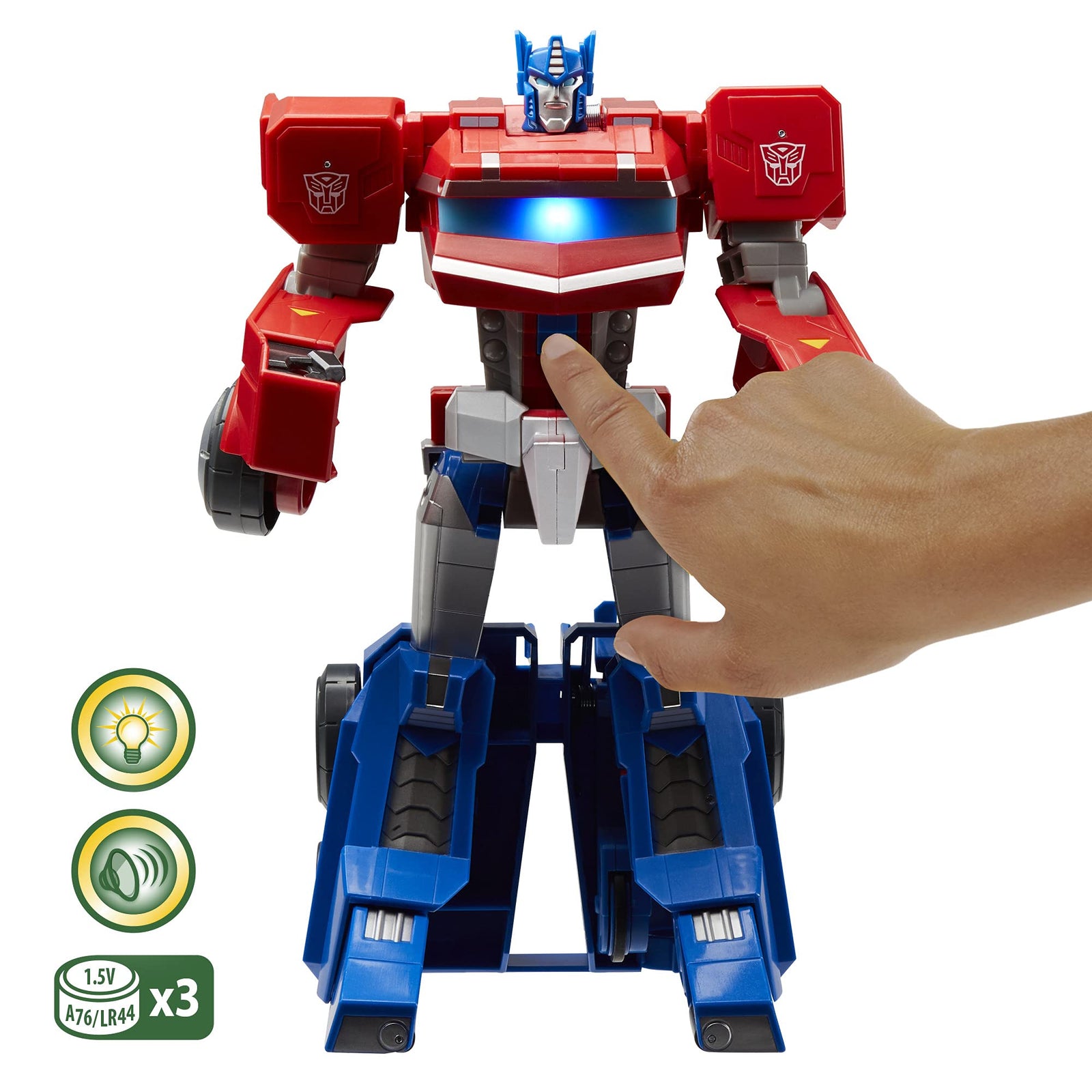 Transformers Toys Bumblebee Cyberverse Adventures Dinobots Unite Roll N’ Change Optimus Prime Push-to-Convert Action Figure, 6 and Up, 10-inch