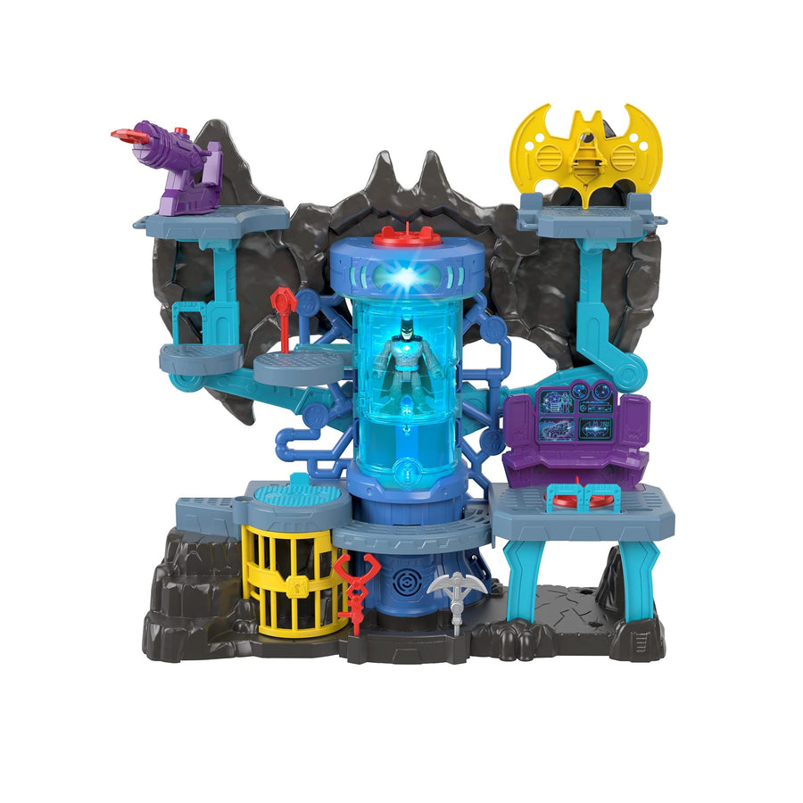 Fisher-Price Imaginext DC Super Friends Bat-Tech Batcave, Batman playset with lights and sounds for kids ages 3 to 8 years