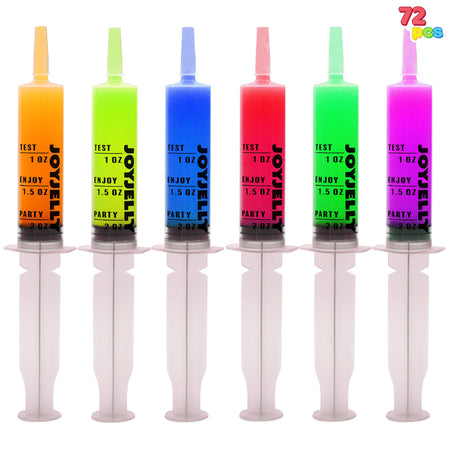 JOYIN 72 Pcs Jello Shot Kit, 2 oz Capacity Reusable Tubes for Halloween, Thanksgiving, Christmas Party Supplies and Creepy Party Favor