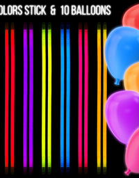 iGlow Glow Sticks Bulk Party Pack Multicolor Non Toxic 233 Pieces Light Stick Set
