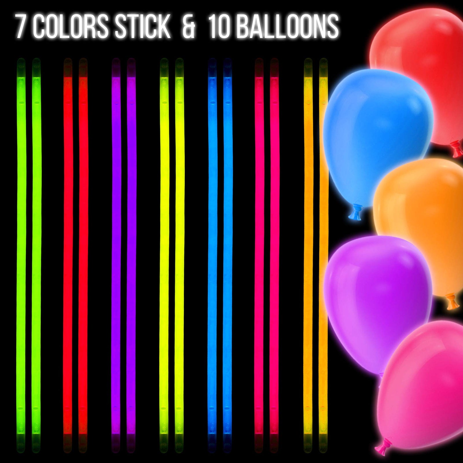 iGlow Glow Sticks Bulk Party Pack Multicolor Non Toxic 233 Pieces Light Stick Set