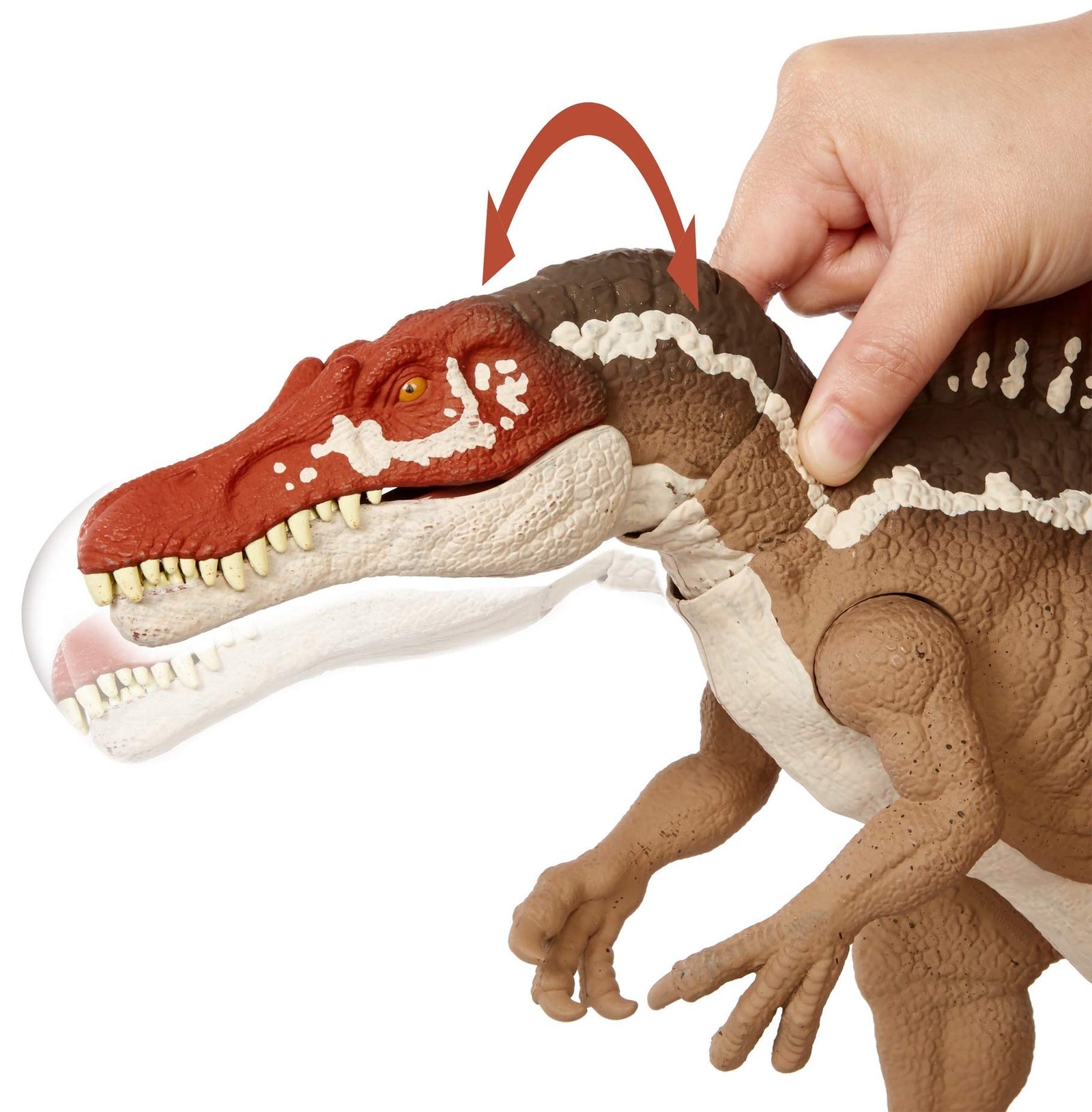 Jurassic World Extreme Chompin' Spinosaurus Dinosaur Action Figure, Huge Bite, Authentic Decoration, Movable Joints, Ages 4 Years Old & Up