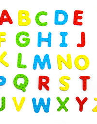 MAGTiMES Magnetic Letters and Numbers for Educating Kids in Fun -Educational Alphabet Refrigerator Magnets -112 Pieces (Letters and Numbers)
